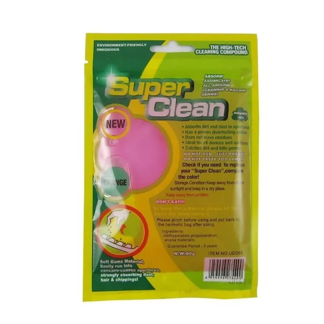 Cleaning gel slime for removing dust from inaccessible places