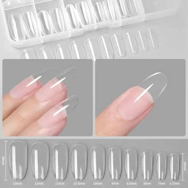 Artificial adhesive nails for creating acrylic nails in several shapes Ipatiy