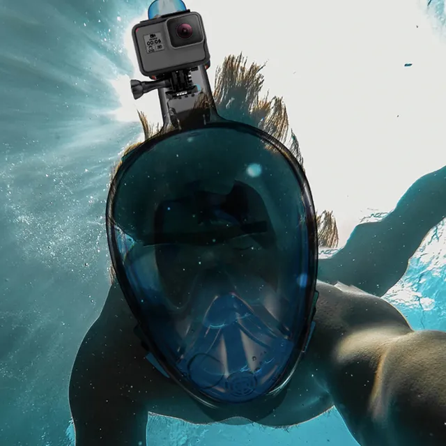 Mască de snorkeling integrală COP CAM cu posibilitate de atașare a camerei GoPro