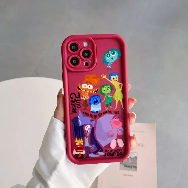 Coque en silicone colorée pour téléphones Samsung avec des motifs des personnages préférés du film Vice-Versa 2 - Inside Out 2