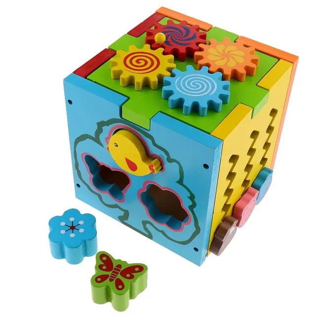 Insertable educational cube for children