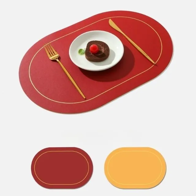 Leather kitchen placemats