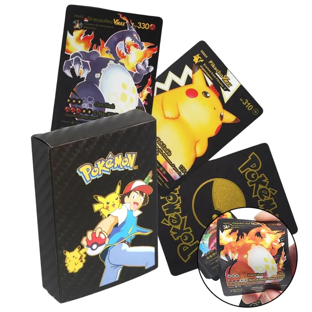 Pokémon kártyák VMax Collection Fekete - 55 db