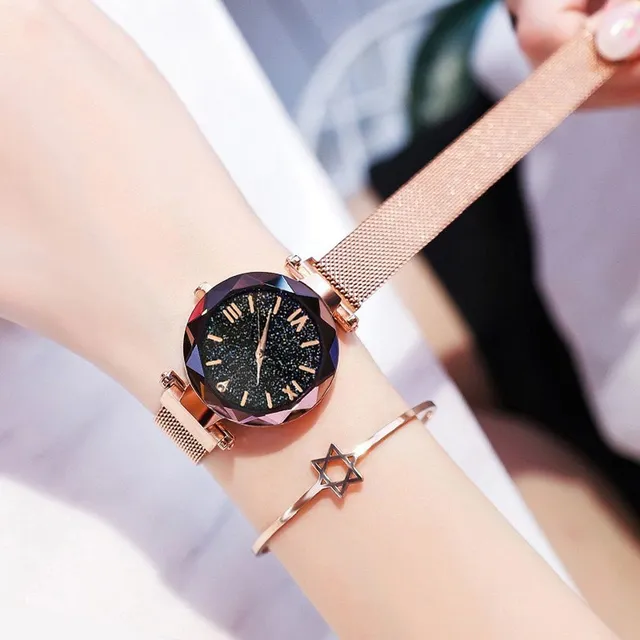 Ladies luxury watch with night sky design