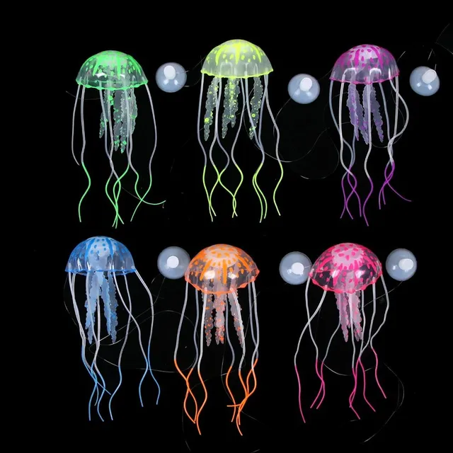 Lighting artificial jellyfish into the aquarium