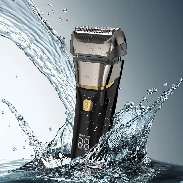 Charging electric shaving machine for men - LED display, waterproof IPX6, extender