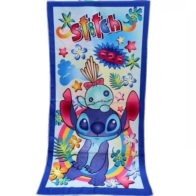 Ręcznik plażowy dla dzieci z niesamowitymi odciskami znaków Stitch 12