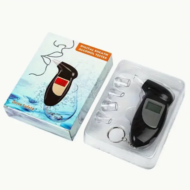 Alcohol tester with digital display for rapid and accurate measurement of alcohol in the breath