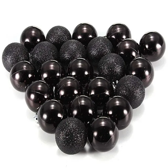 Christmas Ball Black 24 pcs