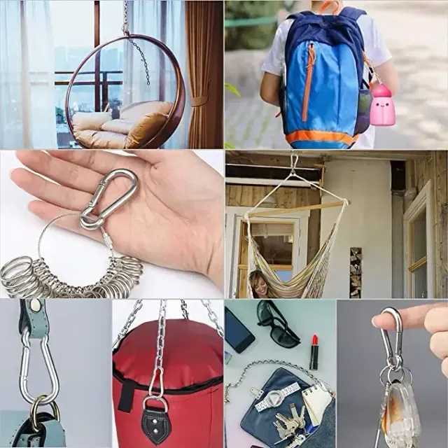 10 pcs color mini carabiner