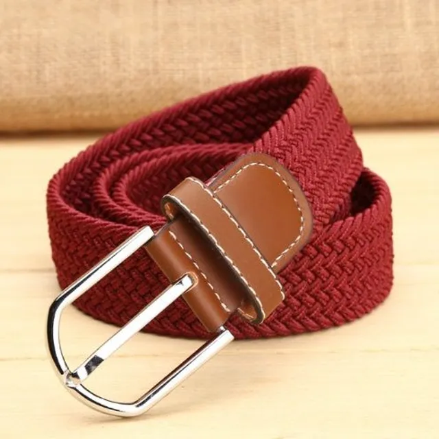 Elastic knitted belt - 10 colours bordova