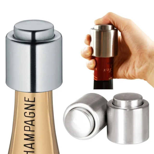 Stainless steel wine bag stopper