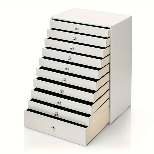 Ten-layer jewelry box with large capacity