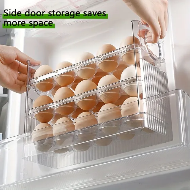 Dozator automat de ouă cu 3 etaje - 30 bucăți, menține ouăle proaspete și reci