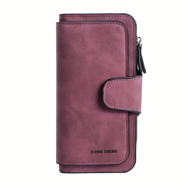 Retro minimalist short wallet, single-color credit card case, multi-card case