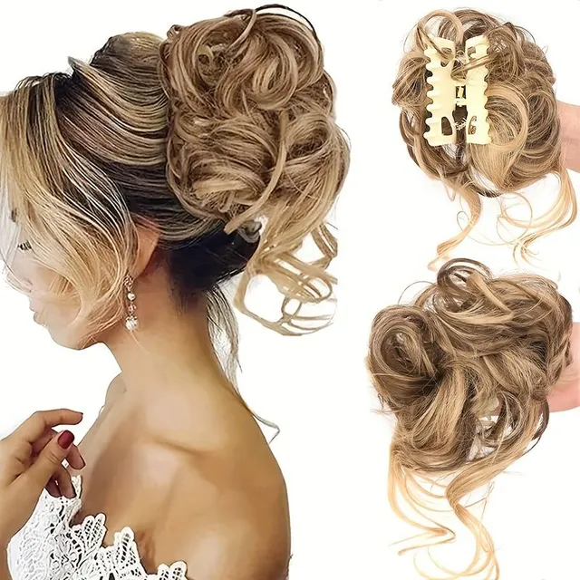 Women's synthetic hair - tousled bun