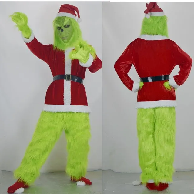 Costume de cosplay unisexe tendance au motif du Grinch