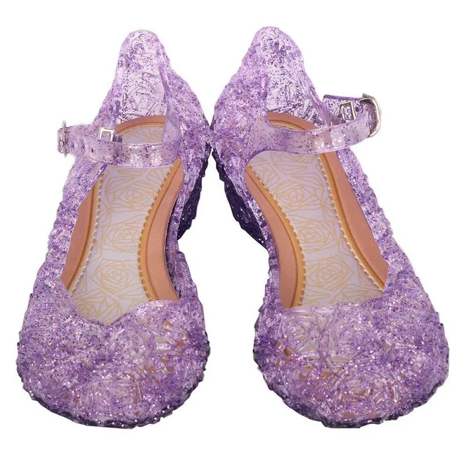 Detské sandále pre princezné s trblietkami