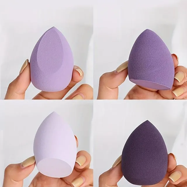 4ks Kozmetické huby Blender Beauty Egg - make-up huby pre perfektný vzhľad