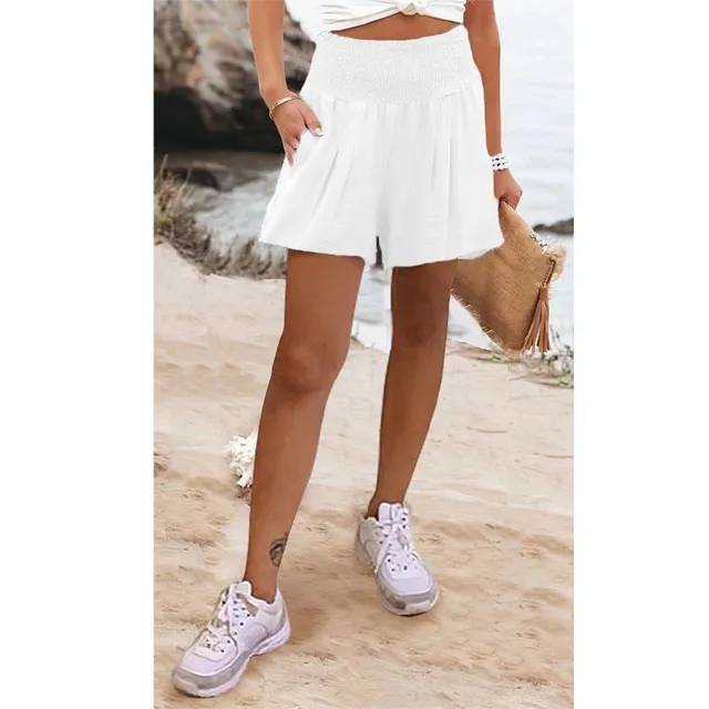 Women's Summer Breathable Shorts with High Waist and Fashion Colors