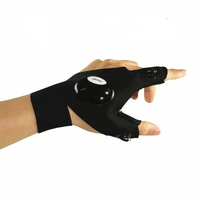 Rękawice bez palców LED Lighted Waterproof Camping Gloves