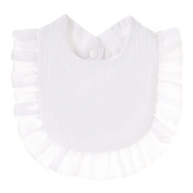 Baby cotton bib with ruffles