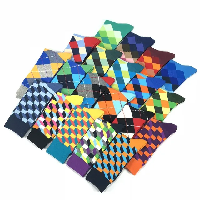 Set pánských barevných ponožek 10 párů