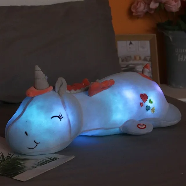 Magnifique unicorn en peluche lumineux