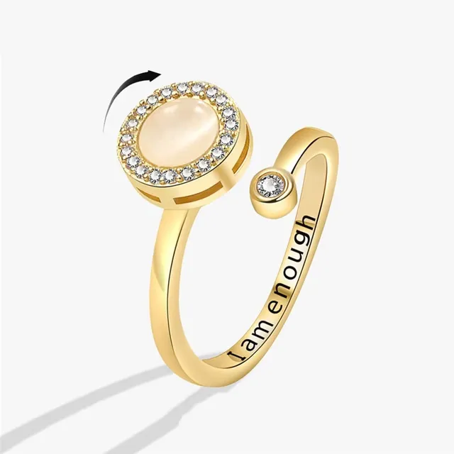 Fashion ring against stress for women with cute rotating design