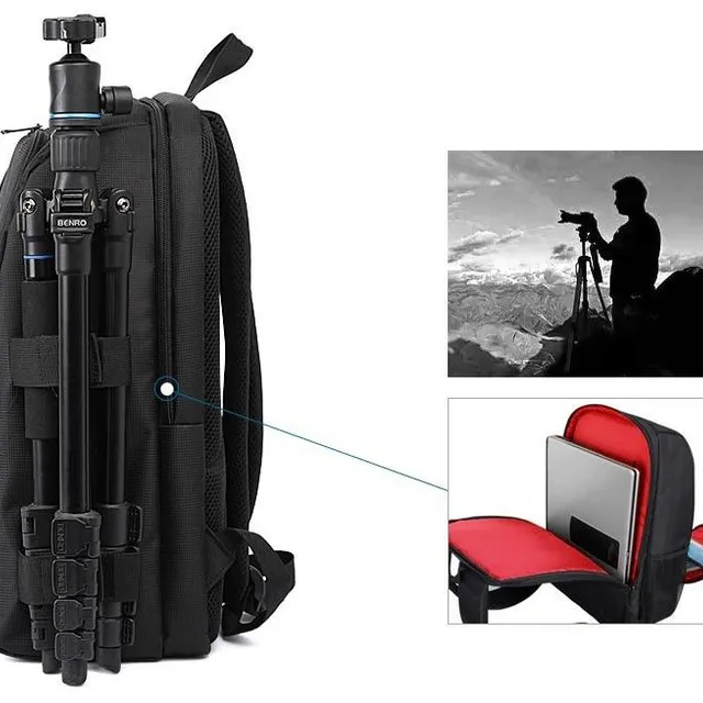 Camera backpack with accessories