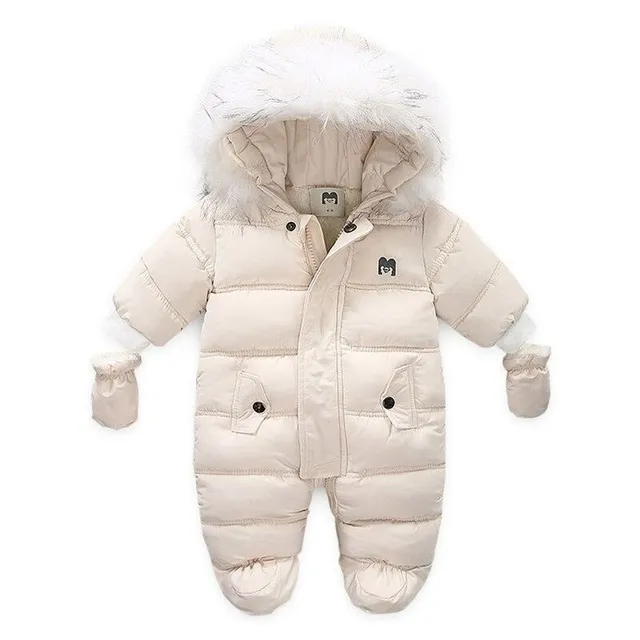 Combinaison d'hiver pour bébé T2555 grise 3-6 mois  