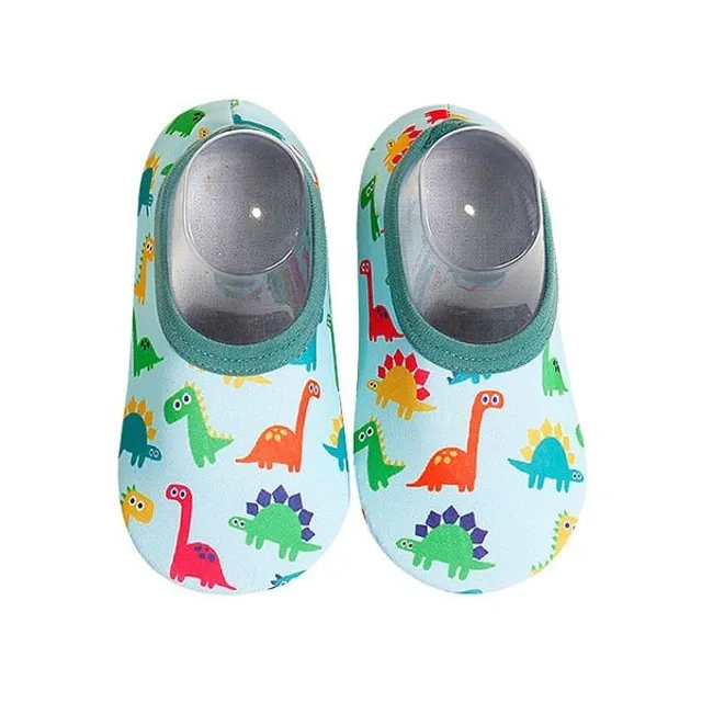 Detské moderné štýlové jednofarebné barefoot pestrofarebné papuče Laurence