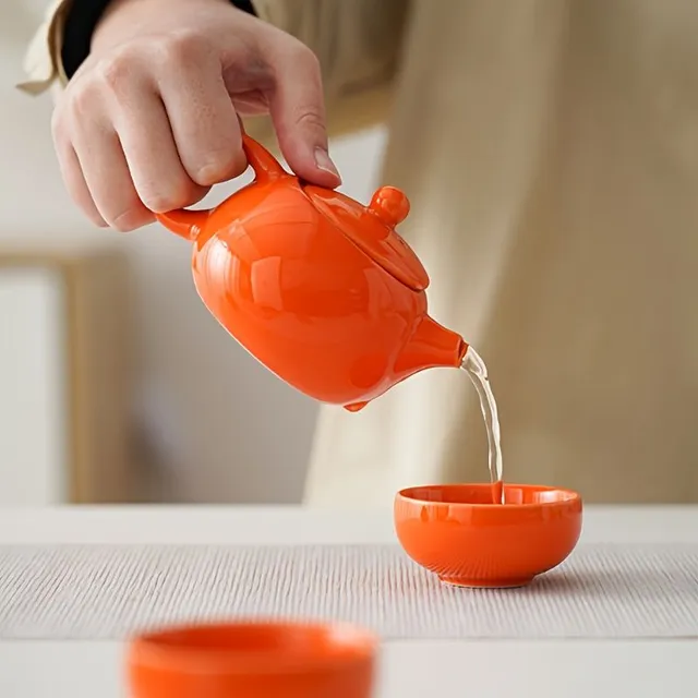 Tea set Pear, teapot and cups