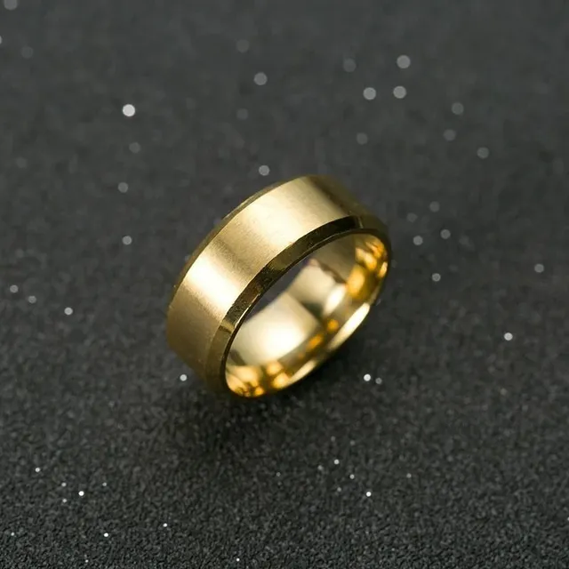 Titanový ocelový prsten - černý, zlatý, stříbrný