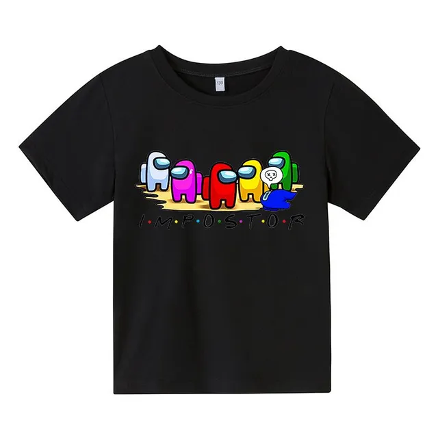 Kids Cotton Short Sleeve T-Shirt Among Us