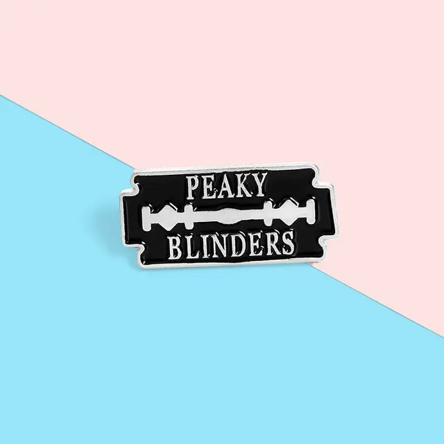 Černá brož ve tvaru žiletky - Peaky Blinders