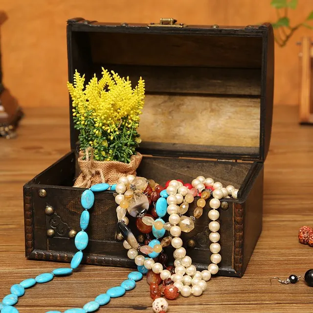 Wooden box in vintage style