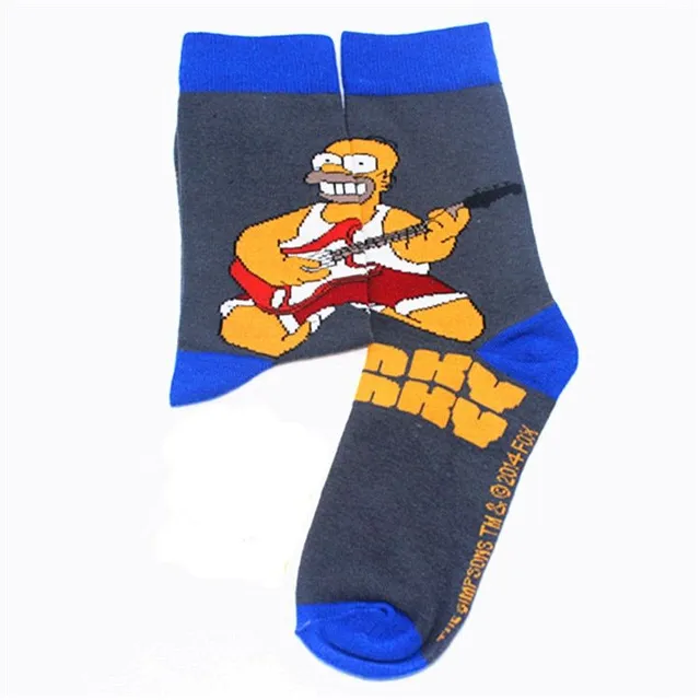 Funny cotton socks with Simpson printing