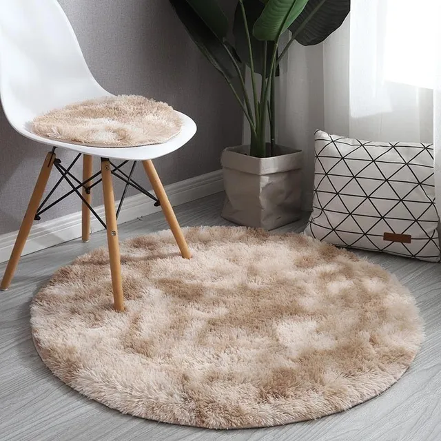 Fluffy guľatý koberec Rare