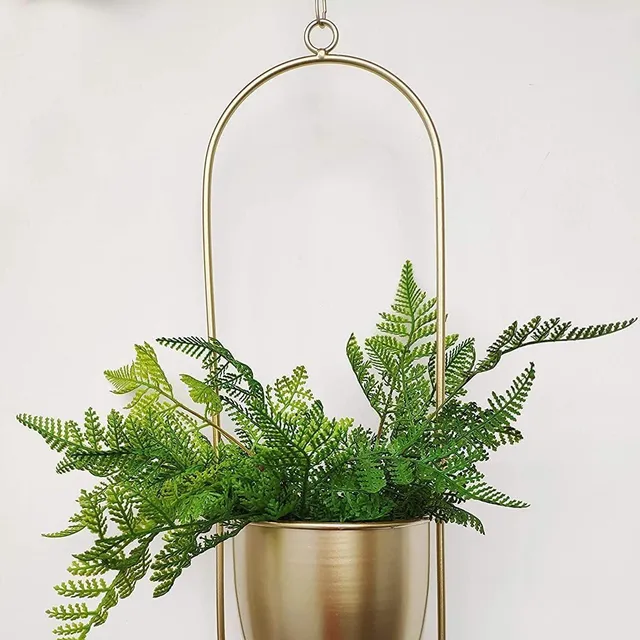 Halo metal hanging planter