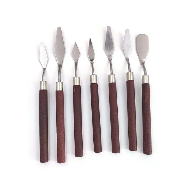 Set de spatule de pictură, 7 bucăți, culoare închisă Elroy