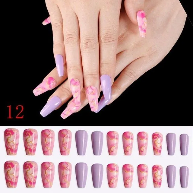 Artificial nails - 24pcs - More variants