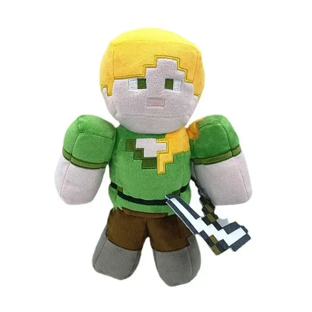 Teddy toys in the execution of characters from the popular Minecraft game