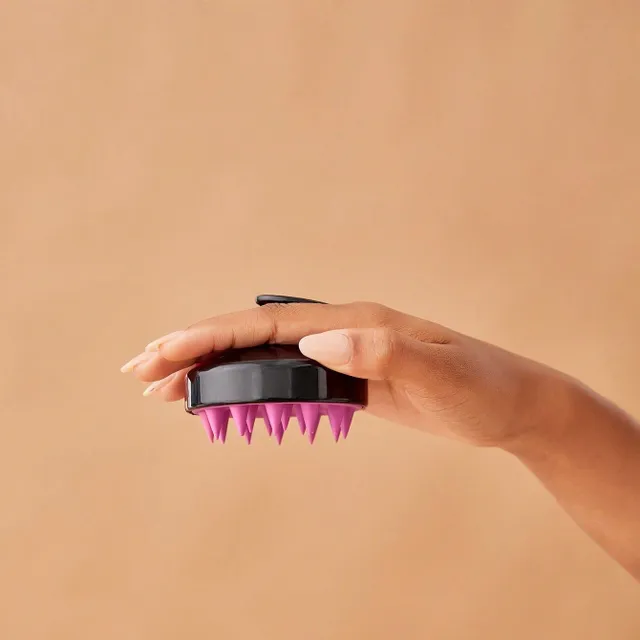 Massage and exfoliating silicone hairbrush - care for healthy and shiny hair