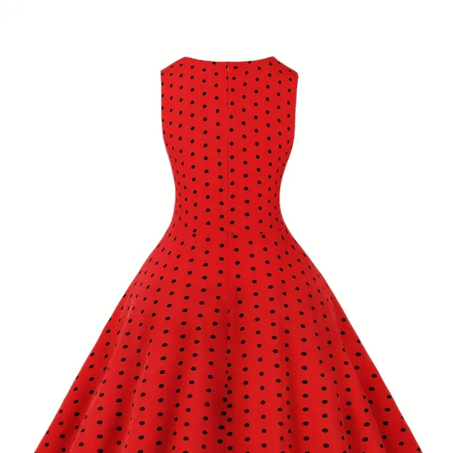 Women's retro summer dress with polka dots