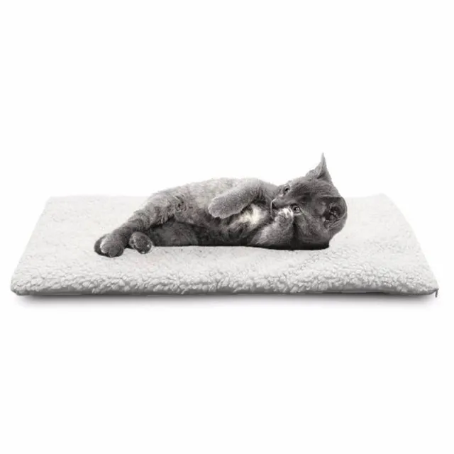 Self-heating blanket for cats