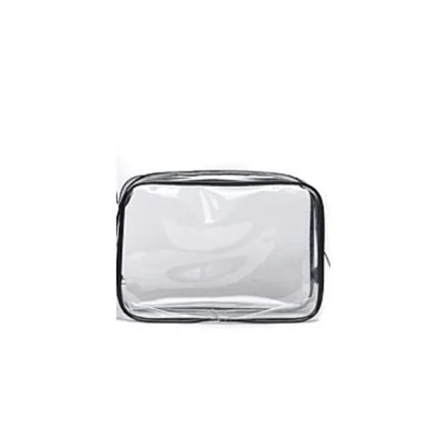 Portable transparent bag for cosmetics and other small items