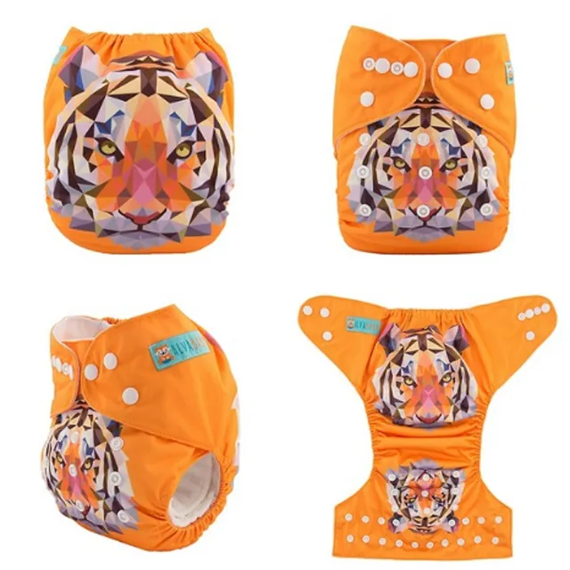 Printed diaper swimsuit for babies A2451 12