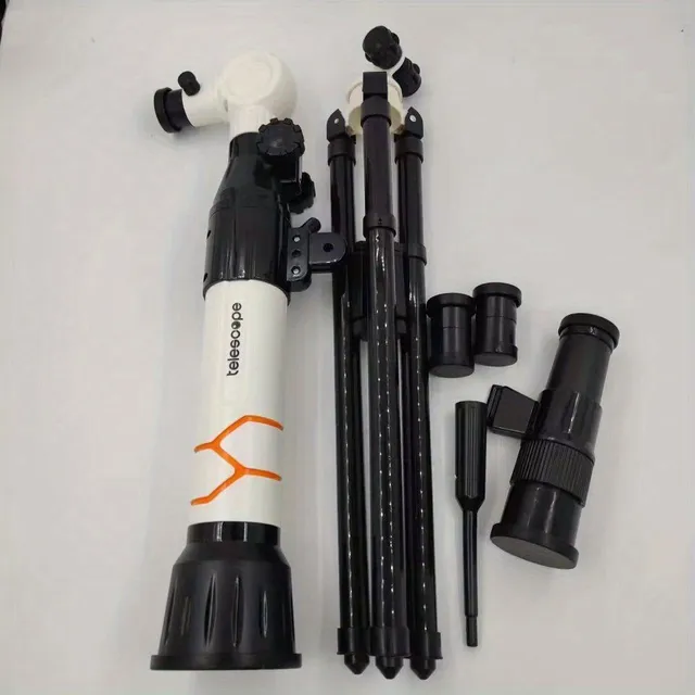 Portable Astronomical Telescope, 70mm Aperture With 3 Oculars, Altitude Adjustable Stativ, Suitable for Children and Youth Beginners