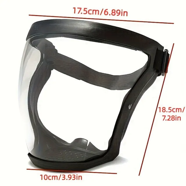 Protective face mask for work - transparent protective shield